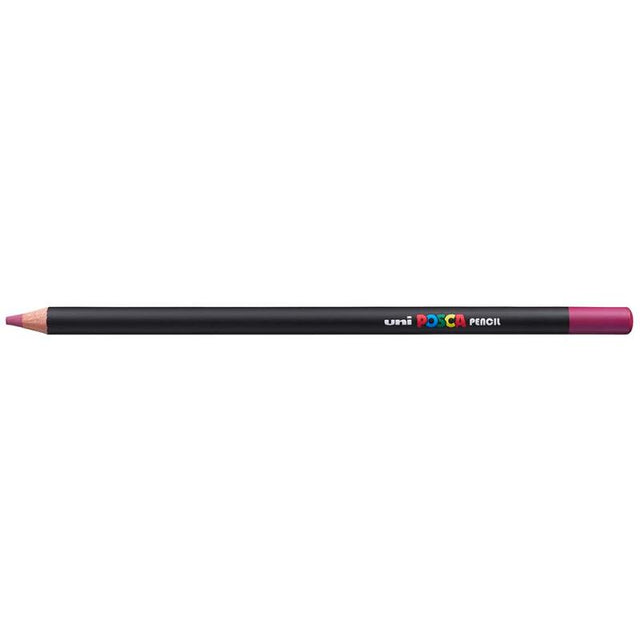 Vibrant Uni Posca Pencil in Fuchsia, perfect for artists, delivering intense color and smooth blending on any paper.