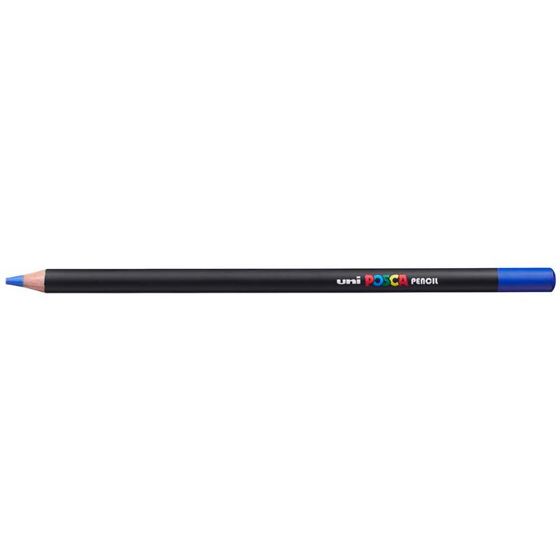 Uni Posca Pencil in Prussian Blue, featuring vivid color, smooth application, and versatility for various art techniques.