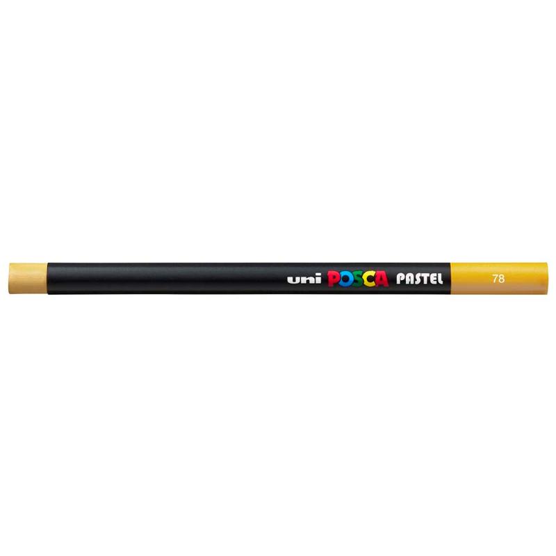 "Uni Posca Pastel in Light Ochre, vibrant and smooth, ideal for various surfaces and artistic techniques."