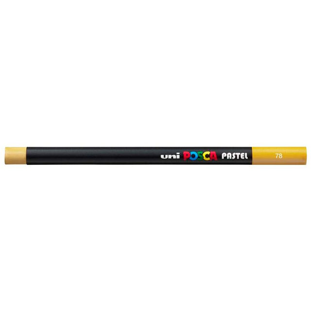 "Uni Posca Pastel in Light Ochre, vibrant and smooth, ideal for various surfaces and artistic techniques."