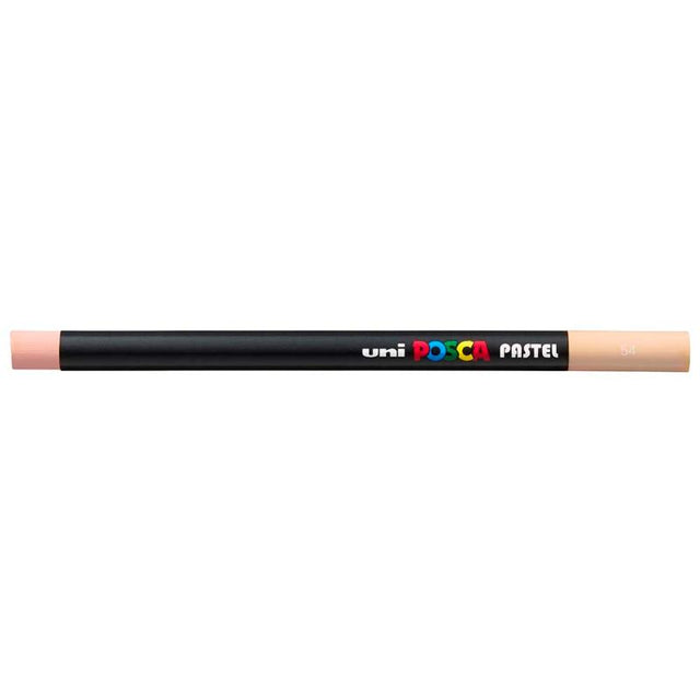 Vibrant Uni Posca Pastel in light orange, ideal for blending and creating effects on various surfaces with minimal residue.