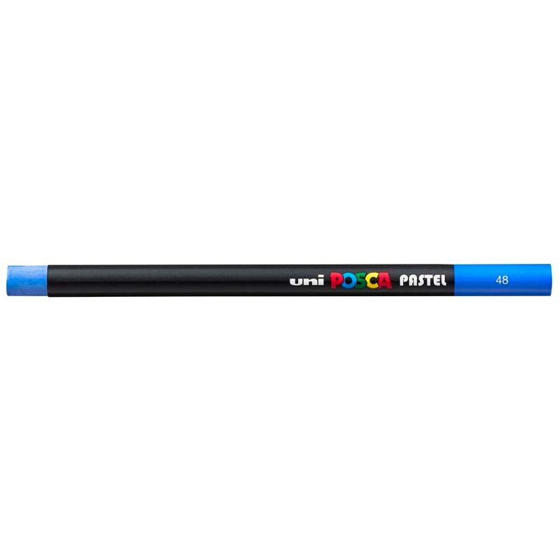 Uni Posca Pastel in Sky Blue for vibrant art, ideal for blending on wood, glass, fabric, and paper with minimal residue.