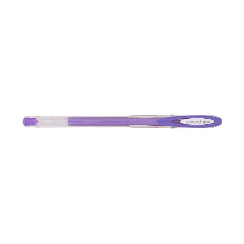 Capped violet gel pen with 0.7mm tip, featuring vibrant waterproof ink for smooth writing and creative expression.