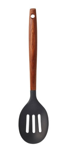 Scanpan Ash/Silicone slotted spoon, 31cm, with heat-resistant design for easy draining, perfect for cooking and serving.