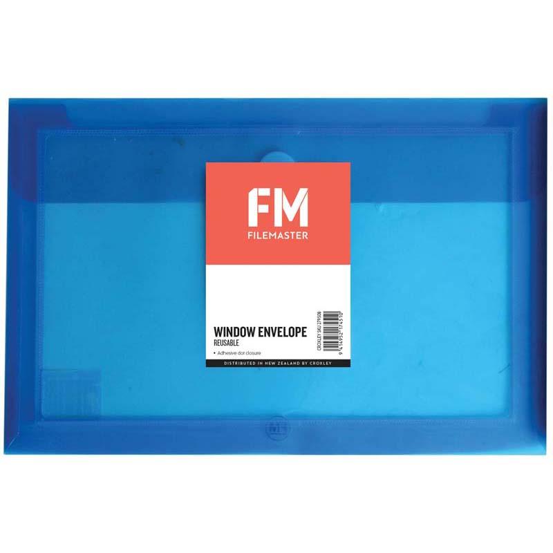 FM Envelope Reusable Blue Window Polyprop