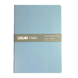 A5 Ledah Pastels Notebook pack of 2 in blue and green, featuring 60 ruled pages, perfect for journaling and note-taking.