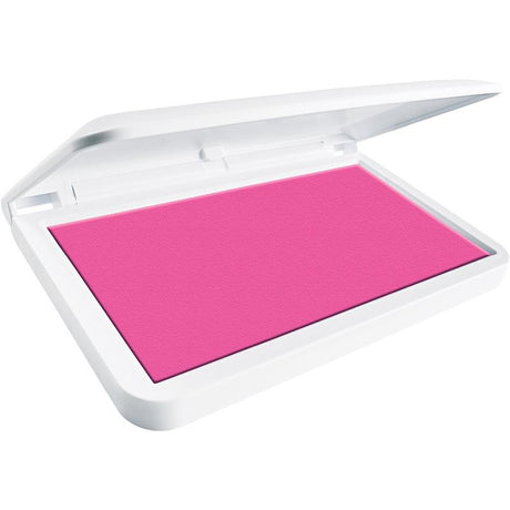 Colop Make 1 Stamp Pad in vibrant Shiny Pink, 90x50mm, featuring quick-drying, non-toxic ink for crisp impressions.