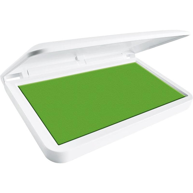 Colop Make 1 Smooth Green Stamp Pad, 90x50mm, featuring rapid-drying, non-toxic ink for crafting and stamping projects.