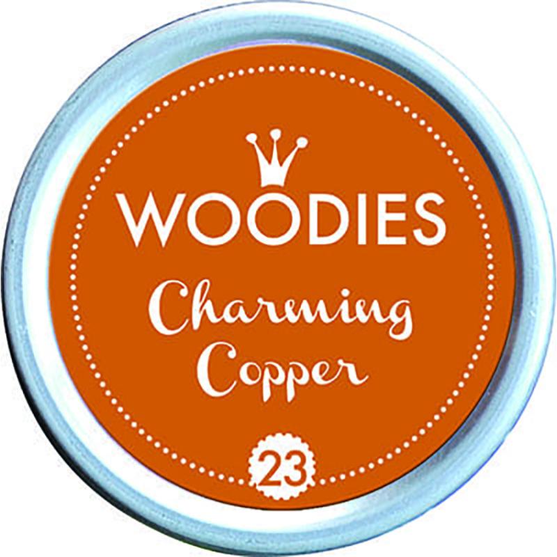 Colop Woodies 38mm stamp pad in Charming Copper, ideal for vibrant crafting with durable aluminum screw box.