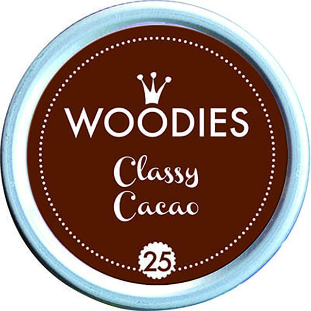 Colop Woodies 38mm Classic Cacao stamp pad in a stylish aluminum box, perfect for creative stamping projects.