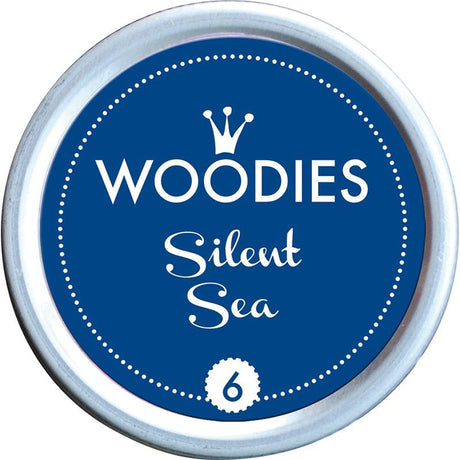 Colop Woodies Stamp Pad 38mm in Silent Sea Blue, perfect for crafting with vibrant ink and mess-free silent performance.