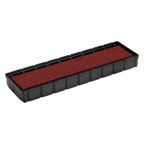 Colop Stamp Pad E15 in vibrant red, 10x69mm, ideal for crisp impressions with self-inking stamps.