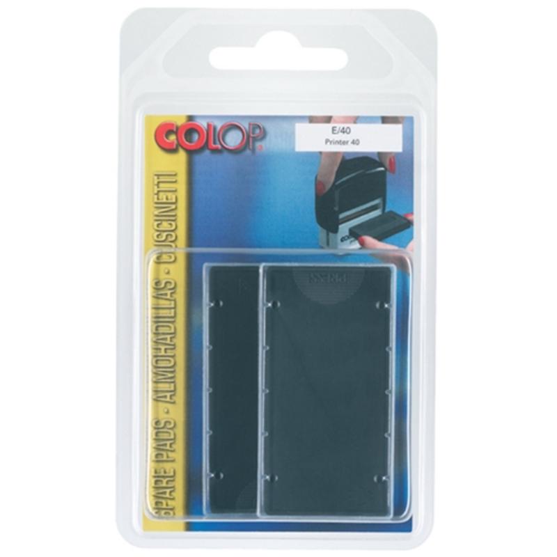 Colop E40 Black Stamp Pad, 23x59mm, ensures crisp impressions for office, crafting, and personal projects.