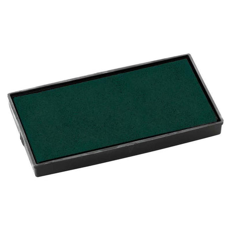 Colop Stamp Pad E50 in vibrant green, 30x69mm, ensures crisp impressions for stamping and creative projects.