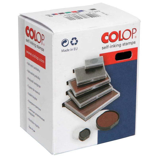 Colop Stamp Pad E60 in vibrant red, 37x76mm, designed for crisp impressions with self-inking stamps.