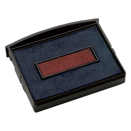 Colop Stamp Pad E/2100/2 in blue and red, 24x41mm, for clean, vibrant impressions with self-inking stamps.