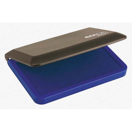 Vibrant blue Colop Stamp Pad Micro-1, 90x50mm, perfect for consistent, crisp impressions in offices and crafts.