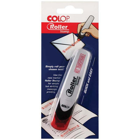 Colop Roller Stamp 'Not Transferable' for clear, consistent impressions; ideal for invoices, receipts, and confidential documents.