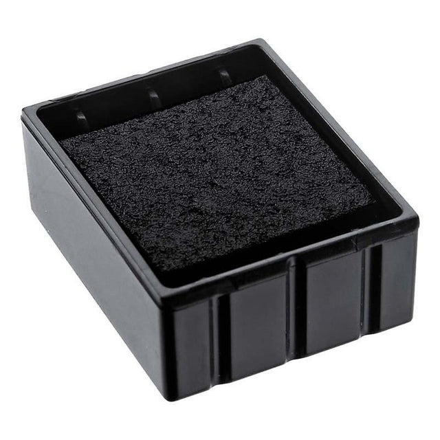 Colop Stamp Pad E/Q12 in black, 12x12mm, designed for clear impressions with self-inking stamps, durable and long-lasting.