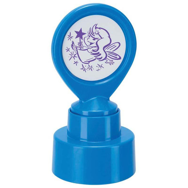 Violet Fairy Godmother motivational stamp for teachers, self-inking, compact, produces 15,000 vibrant impressions.