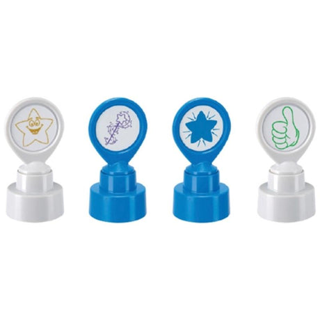 Colop Motivational Stamp Pack includes 4 self-inking stamps with inspiring phrases, ideal for teachers to encourage students.