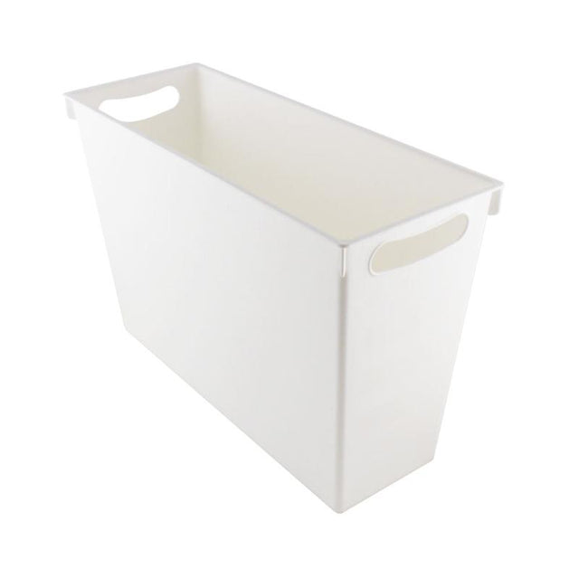 White Taurus Magazine Rack for organizing magazines and documents; stylish, portable, and eco-friendly design.