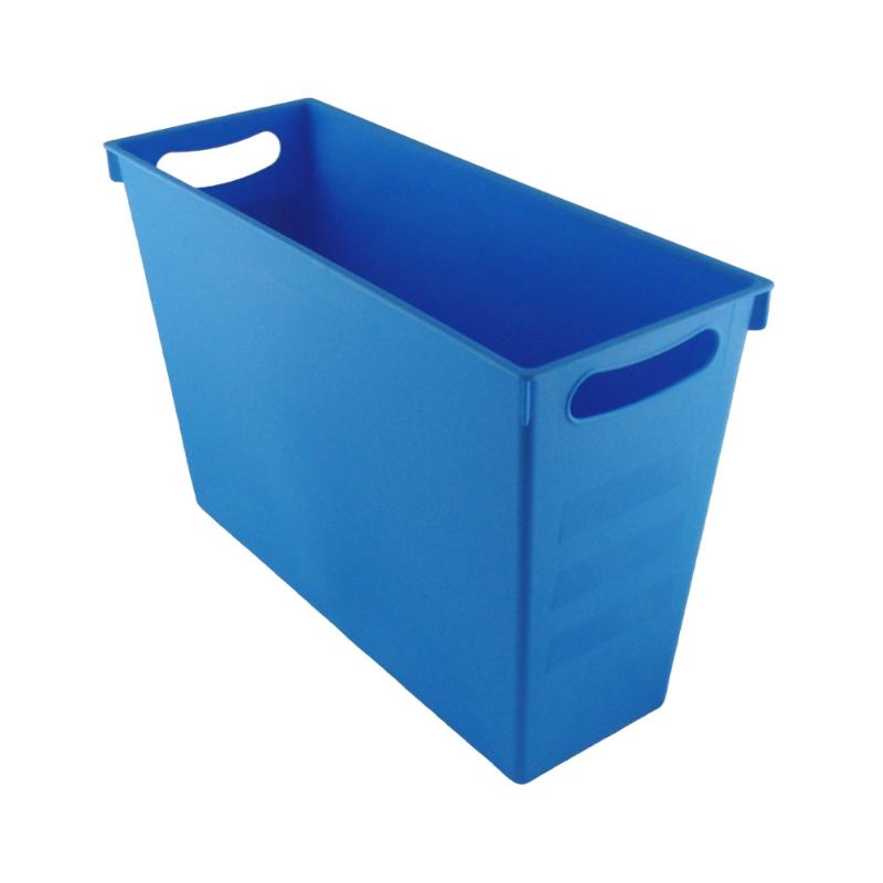 Sky blue Taurus Magazine Rack for organizing documents, lightweight, portable, and stylishly designed for any space.
