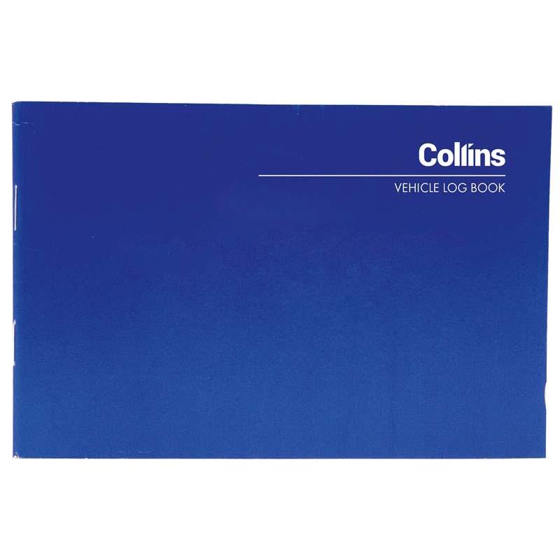 Collins Vehicle Log Book, 40 limp pages, 115x170mm, for tracking vehicle details, service history, and maintenance schedules.