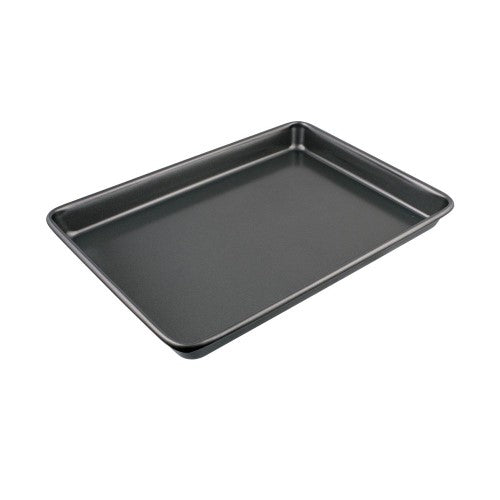 Heavy-duty 33 x 24 x 3cm non-stick baking/slice pan for perfect treats and easy clean-up, crafted from durable carbon steel.