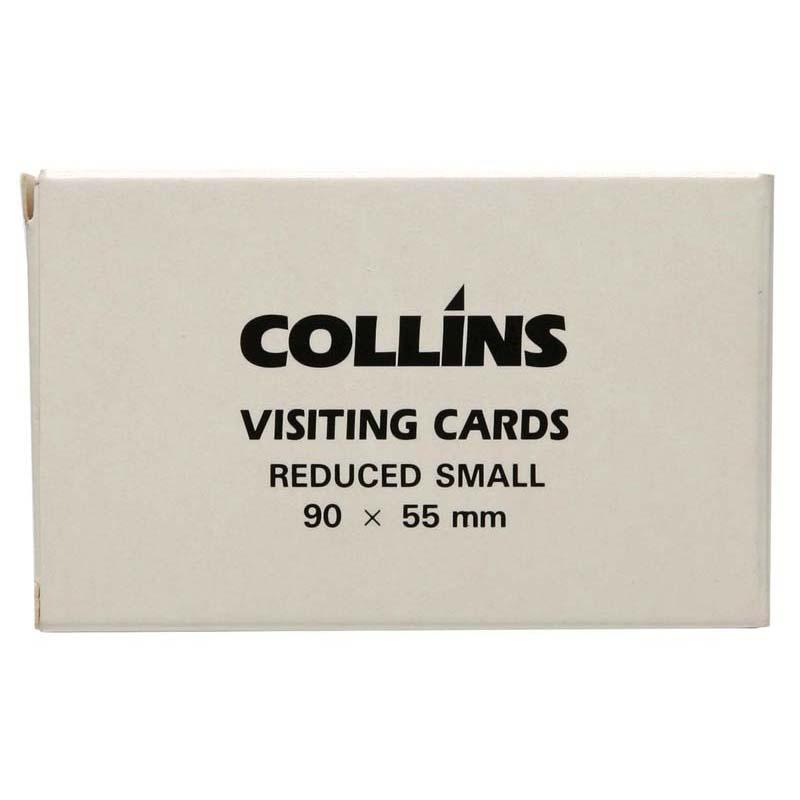 Collins Visiting Cards, small 90x55mm, 52-pack, elegant design, 210 GSM cardstock for professional networking.