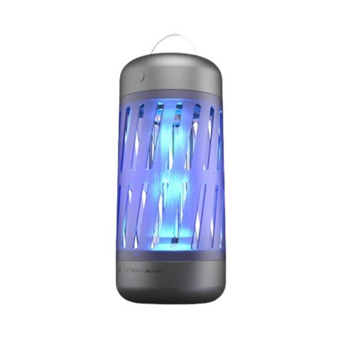 Skeeterhawk Premium Bug Zapper in durable ABS housing with dual-band UV light and 360° grid for effective pest control outdoors.