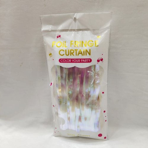 Shiny foil fringe curtains (1x2m, set of 6) for vibrant party backdrops and decorations, perfect for any celebration.