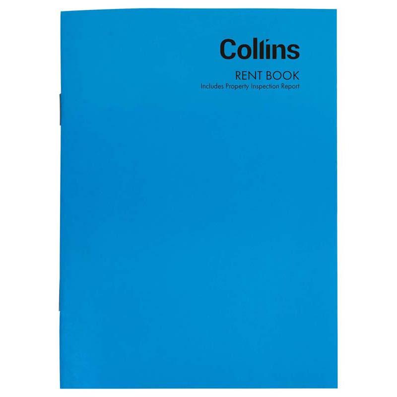 Collins Rent Book features 12 durable leaves in a compact 102x148mm size, ideal for organized business recording and transactions.