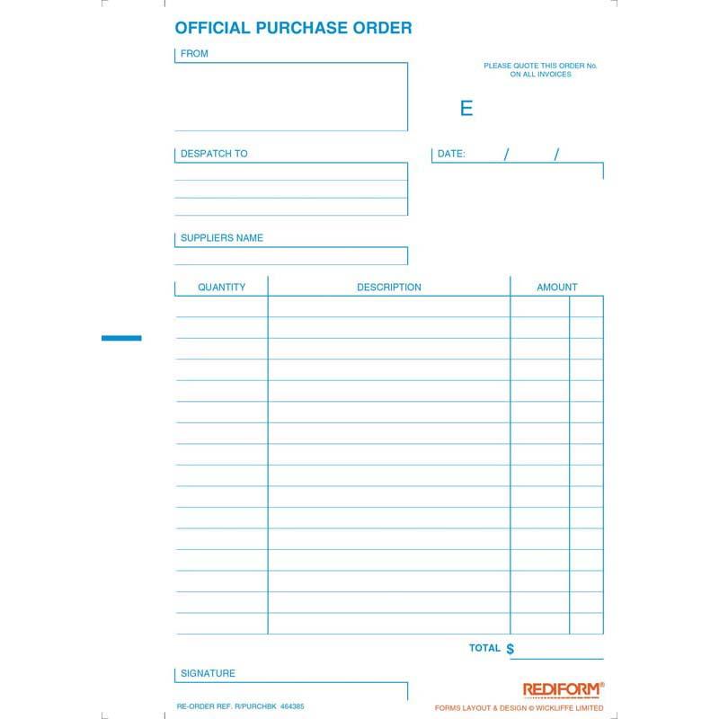 Rediform Purchase Order Duplicate Book with 50 self-carbonated leaves for clear, efficient order management.