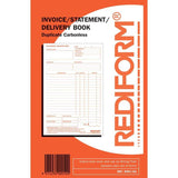 Rediform Invoice Book with 50 duplicate leaves for efficient record-keeping, featuring a clear layout and self-carbonated design.