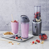 Cuisinart Cordless Blender with stainless steel blade, rechargeable battery, and LED indicator for versatile, portable mixing.