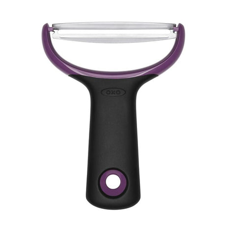 OXO Good Grips Large Vegetable Prep Peeler for effortless peeling of thick-skinned vegetables with ergonomic design and non-slip handle.