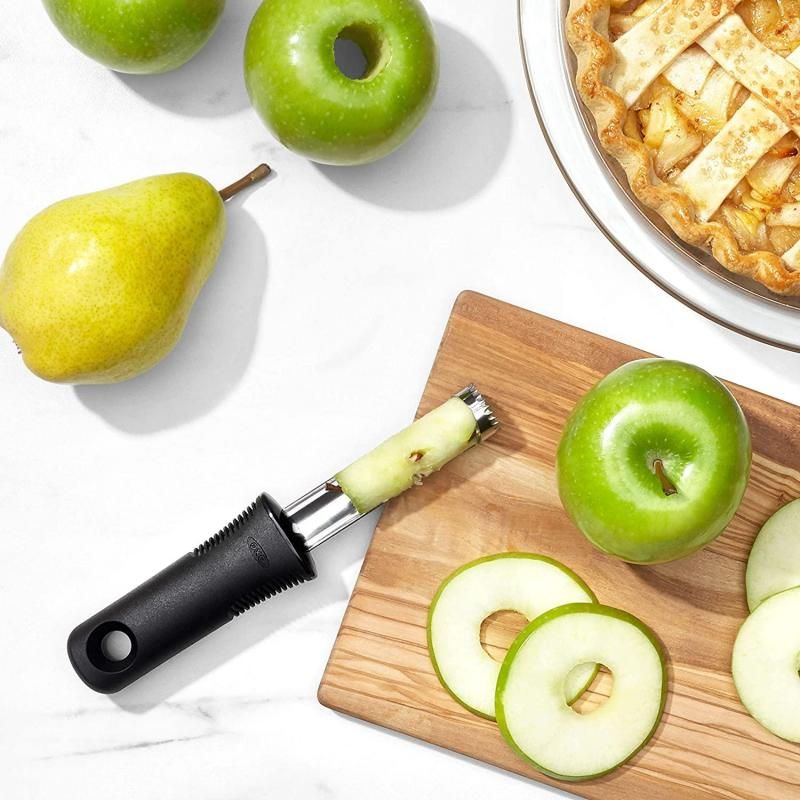 OXO Good Grips Corer with stainless steel head and soft nonslip handle for easy, mess-free fruit core removal.