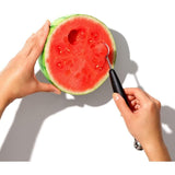 Durable OXO Good Grips Melon Baller with double stainless steel scoops and ergonomic handle for perfect fruit and veggie portions.