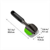 Versatile OXO Good Grips Scoop & Mash tool for mashing avocados, baby food, and dips with easy cleanup.