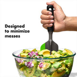 OXO Good Grips Scoop & Mash Tool for easy avocado mashing and food scraping, perfect for guacamole and dips.