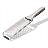 Sleek OXO Steel Medium Grater with sharp stainless steel teeth and ergonomic handle for effortless grating of cheese and vegetables.