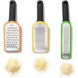 OXO Good Grips Etched Coarse Grater with sharp stainless steel, non-slip handle, ideal for grating cheese, vegetables, and fruits.