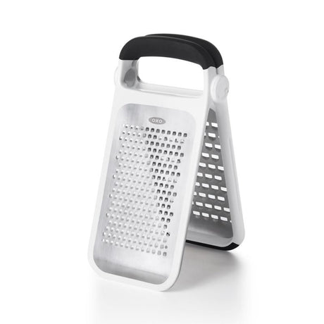 OXO Good Grips Etched Two-Fold Grater with dual functionality and non-slip handle for versatile, efficient grating.