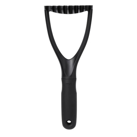 OXO Good Grips Nylon Potato Masher with heat-resistant nylon head and soft grip, perfect for mashing potatoes and more.