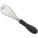 OXO Good Grip 9-inch whisk with ergonomic handle, perfect for whipping and mixing in small bowls, dishwasher safe.