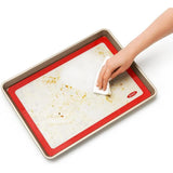 OXO Good Grips Silicone Baking Mat in white, 11.5x16.5 inches, non-stick, reusable, ideal for baking and cooking.