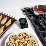 Black OXO Good Grips Triple Task Kitchen Timer with three 100-hour timers, adjustable volume, and easy-to-read display.