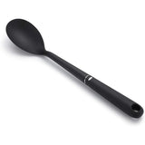 OXO Good Grips Nylon Spoon for stirring soups and sauces, featuring a heat-resistant head and comfortable grip.