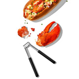 Ergonomic OXO Seafood & Nut Cracker with ridged grip and non-slip handle for cracking shellfish and nuts effortlessly.